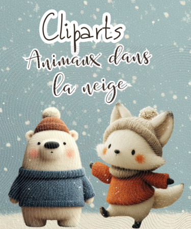 cliparts animaux dans la neige