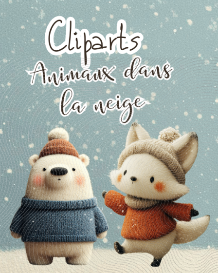 cliparts animaux dans la neige
